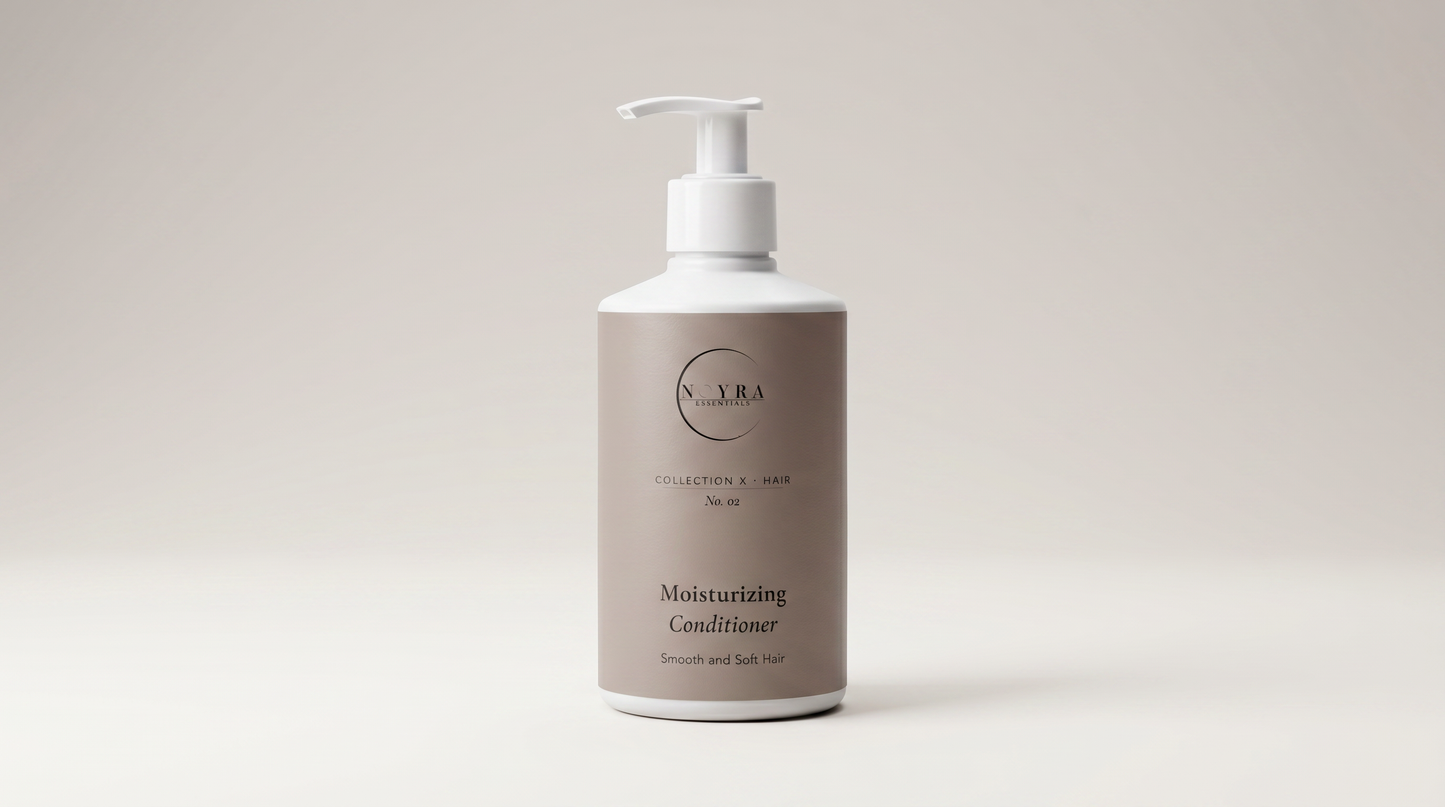 Moisturising conditioner bottle minimal packaging