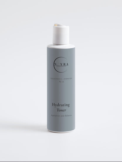 Hydrating toner bottle minimal skincare packaging